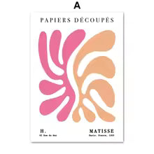 Minimalist Bauhaus Matisse Angel Canvas Wall Art Poster for Living Room