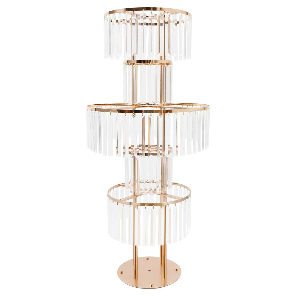 Modern Luxury 5-Tier Acrylic Flower Stand Tabletop Ornament for Wedding Decor