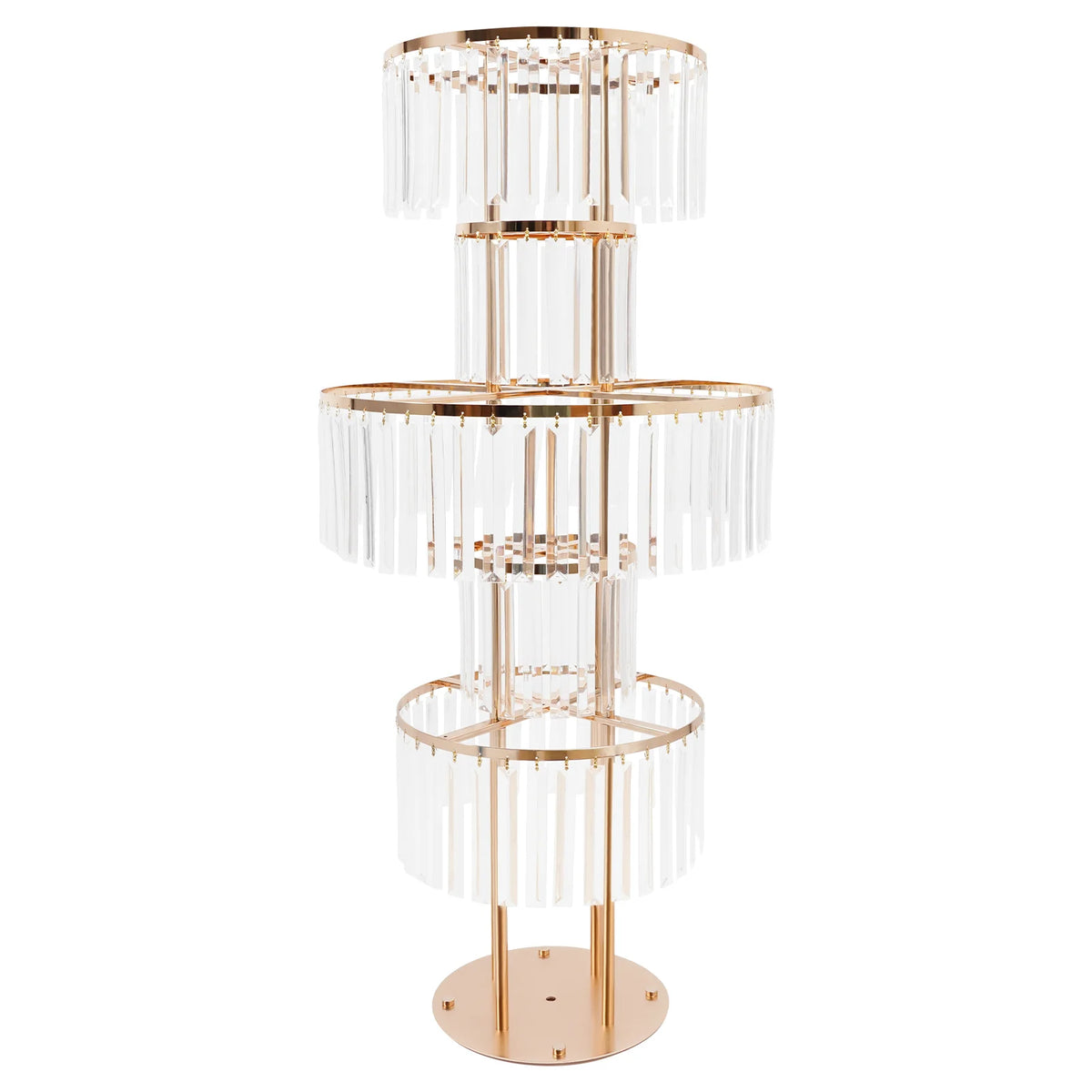 Modern Luxury 5-Tier Acrylic Flower Stand Tabletop Ornament for Wedding Decor