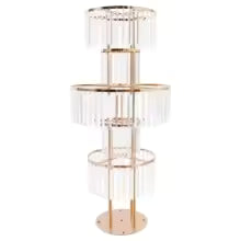 Modern Luxury 5-Tier Acrylic Flower Stand Tabletop Ornament for Wedding Decor