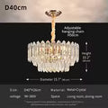 Modern LED Ceiling Hanging Lamp Living Room Designer Luxury Circular Dining Table Pendant Lighting Crystal High Chandelier