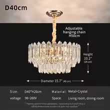 Modern LED Ceiling Hanging Lamp Living Room Designer Luxury Circular Dining Table Pendant Lighting Crystal High Chandelier