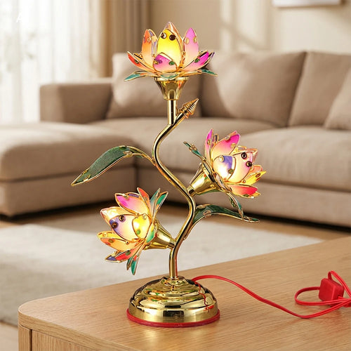 Ambient Light Plug-In Electric Lotus Lantern Color-Changing LED Table Lamp