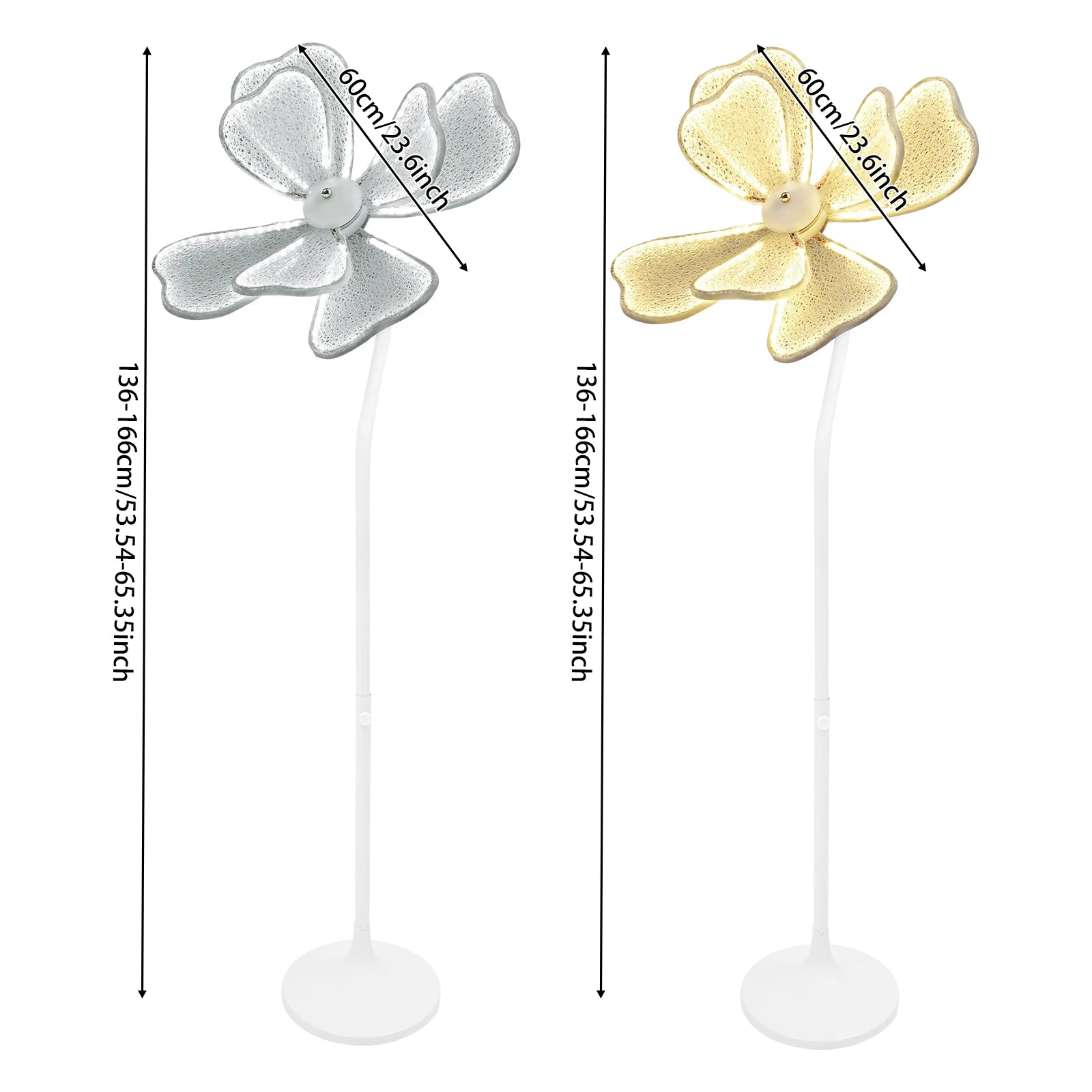 Modern Flower Floor Lamp 50W LED 3-Pack Adjustable Height for Wedding Living Room