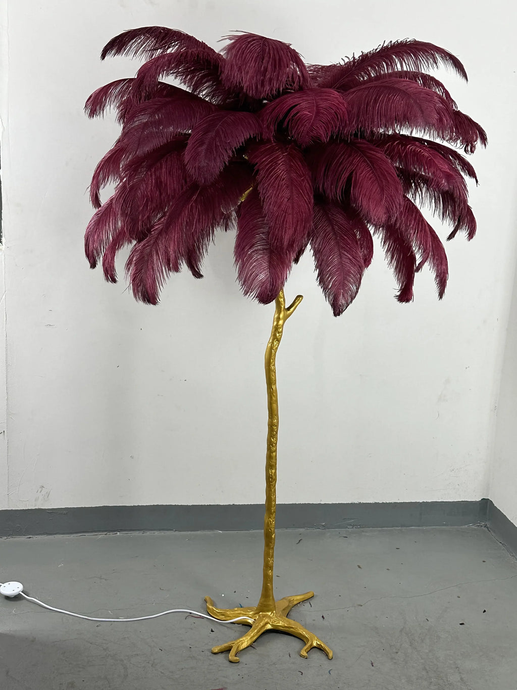 Modern LED Ostrich Feather Floor Lamp for Living Room Bedroom