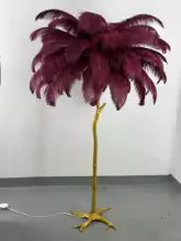 Modern LED Ostrich Feather Floor Lamp for Living Room Bedroom