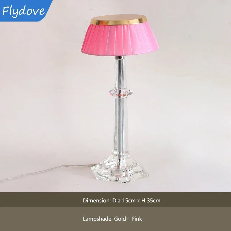 Nordic Crystal LED Desk Lamp Dimmable Warm Light