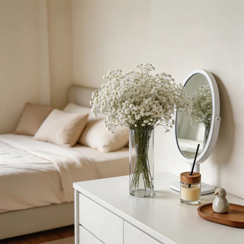 40cm Modern Clear Tall Acrylic Cylinder Floor Vase