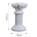 Classic White Roman Pillar Resin Statue Tabletop Ornament for Home Decor