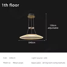 Modern Acrylic Pendant Light for Living Room Dining Table Chandelier LED Hanging Lamp Home Decor Easy Installation