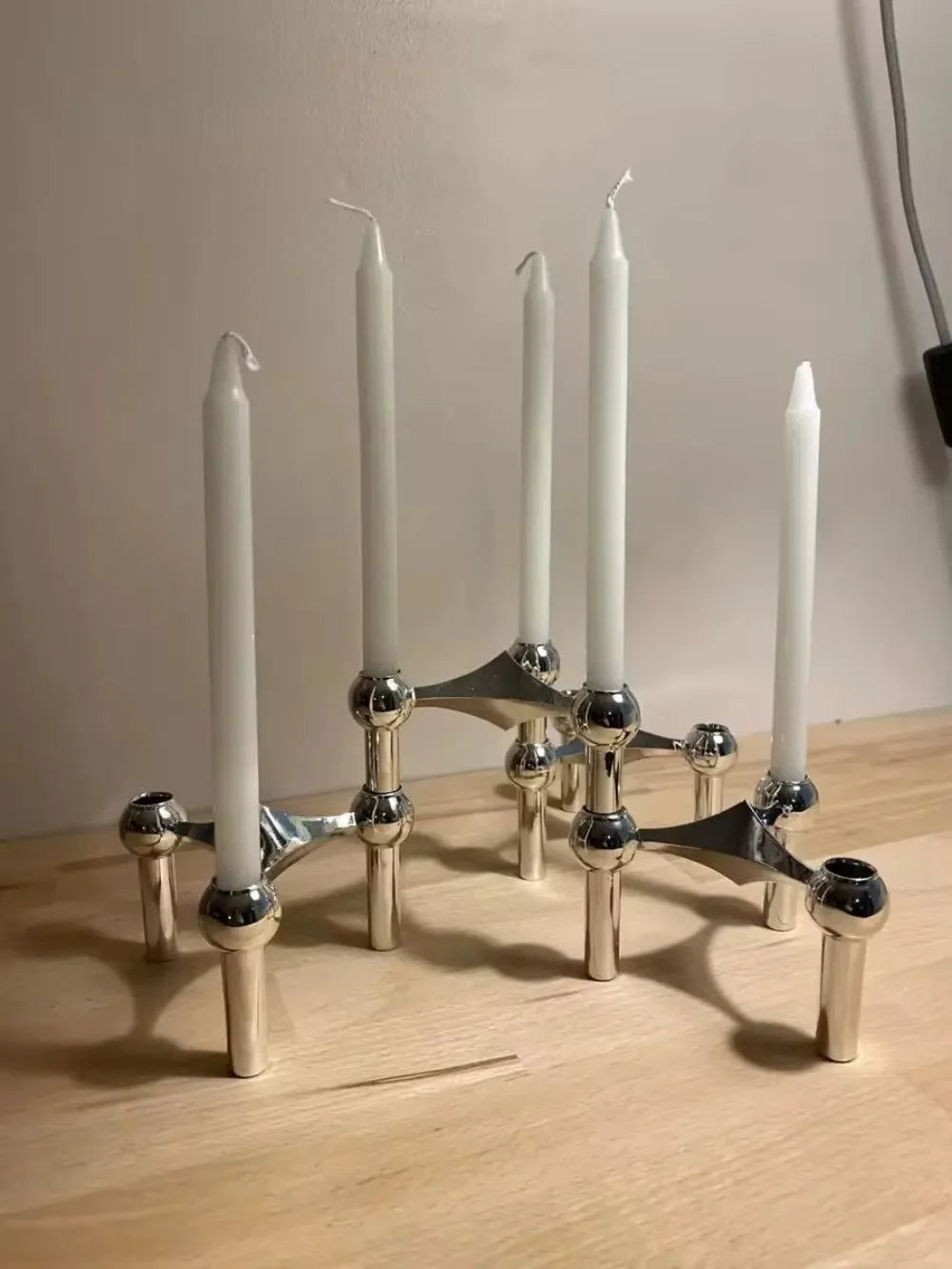 Modern Nordic Metal Molecular Candle Holder Centerpiece Tabletop Living Room Decor