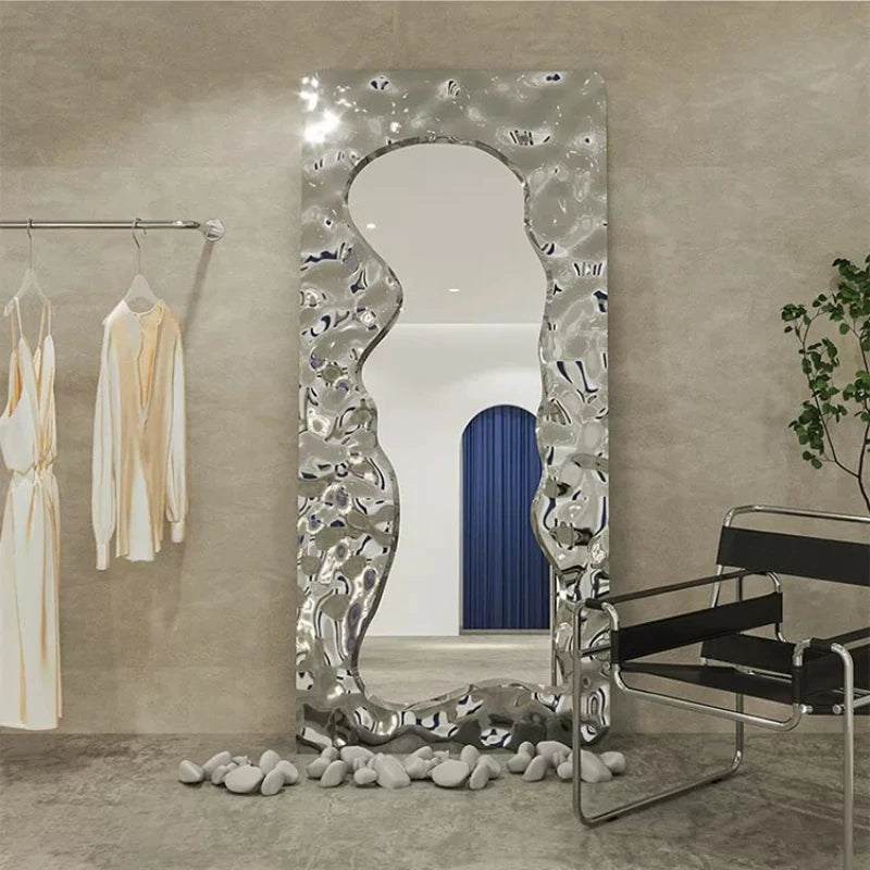 Modern Luxury Full Body Standing Floor Mirror for Living Room