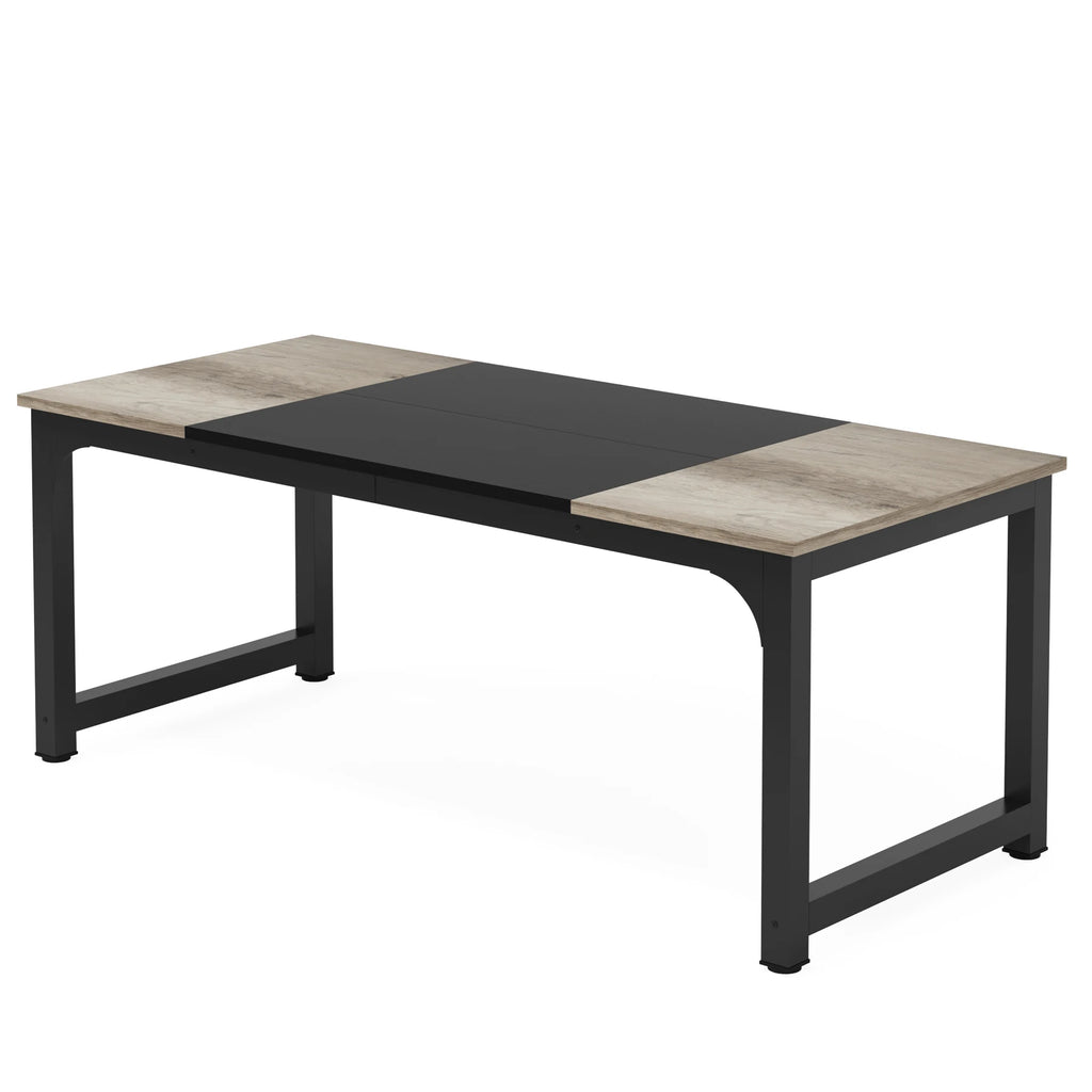 180 cm Large Computer Desk Office Table Study Writing Workstation for Home Office