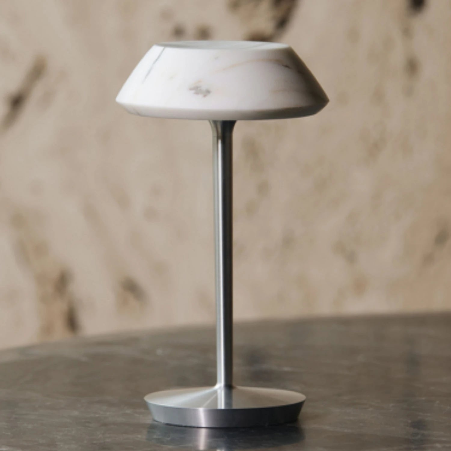 Luxury Glass Marble Rechargeable Table Lamp Touch Control