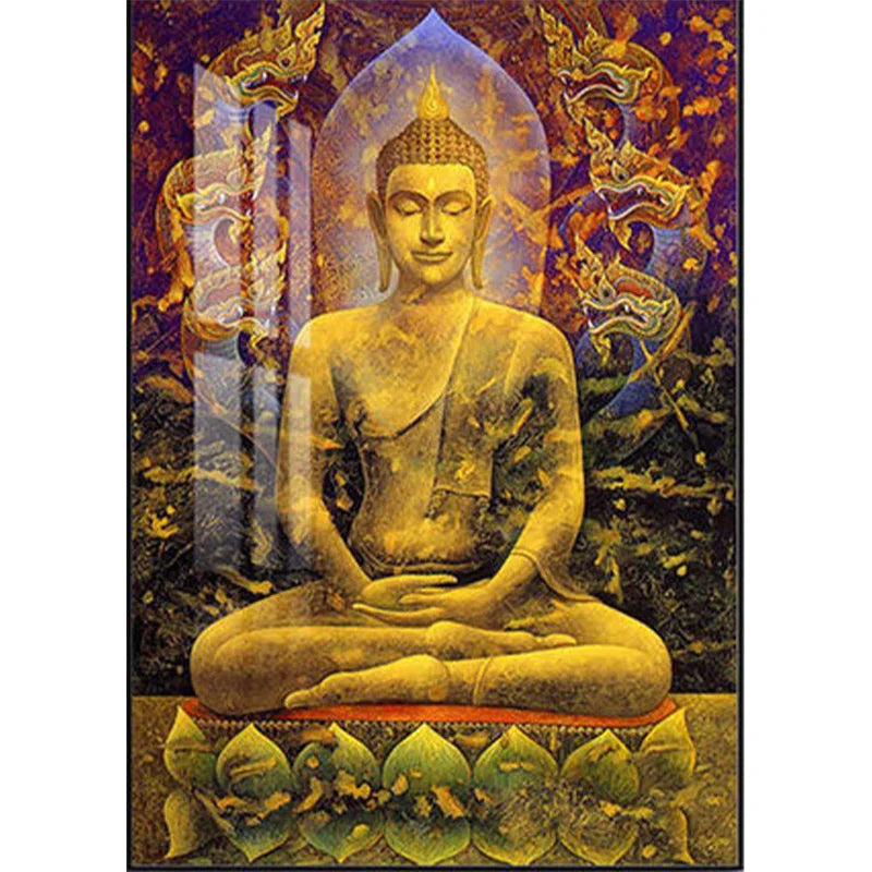 Modern Buddha Canvas Painting Poster for Home Decor