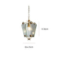 French Vintage Copper Pendant Light Etched Glass Bedroom Dining Room