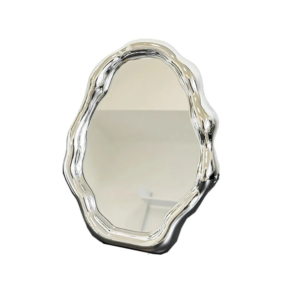 Modern Irregular Cloud Folding Desktop Vanity Mirror for Home Decor