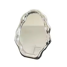 Modern Irregular Cloud Folding Desktop Vanity Mirror for Home Decor