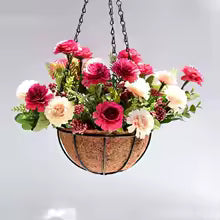 Modern Metal Wire Hanging Planter Basket for Garden Decor