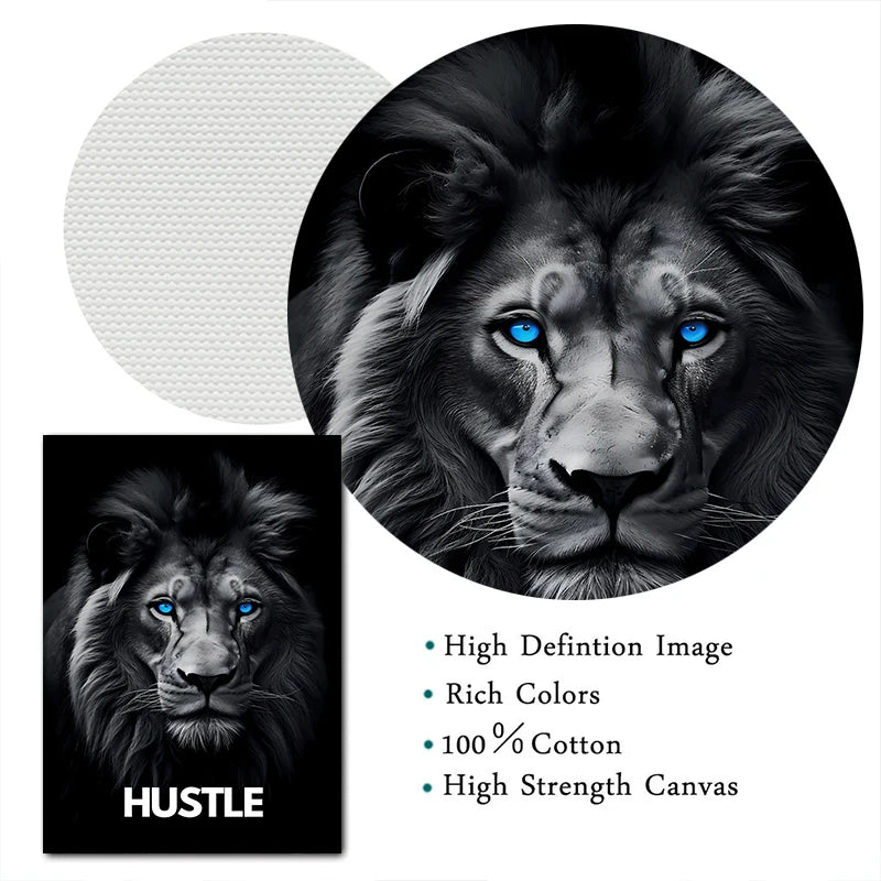 Modern Animal Motivational Canvas Painting Poster for Home Decor