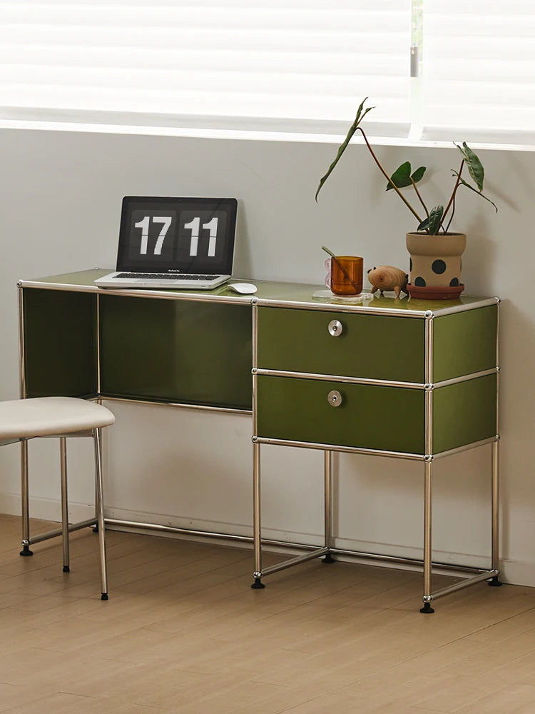 Modern Modular Metal Standing Desk with Storage Cabinet Office Computer Table