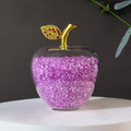 Modern Crystal Apple Sculpture Tabletop Figurine for Home Decor