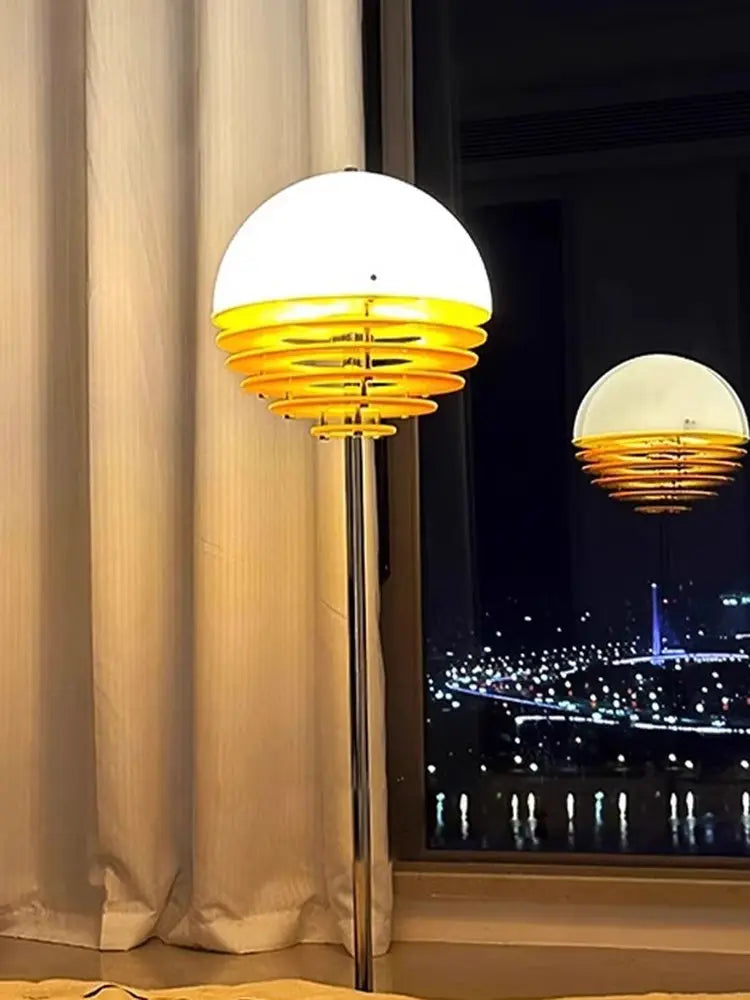 Modern Industrial Floor Lamp Iron Glass Stone Living Room Sofa Side Decoration Standing Light Home Desk Kitchen Pendant E27