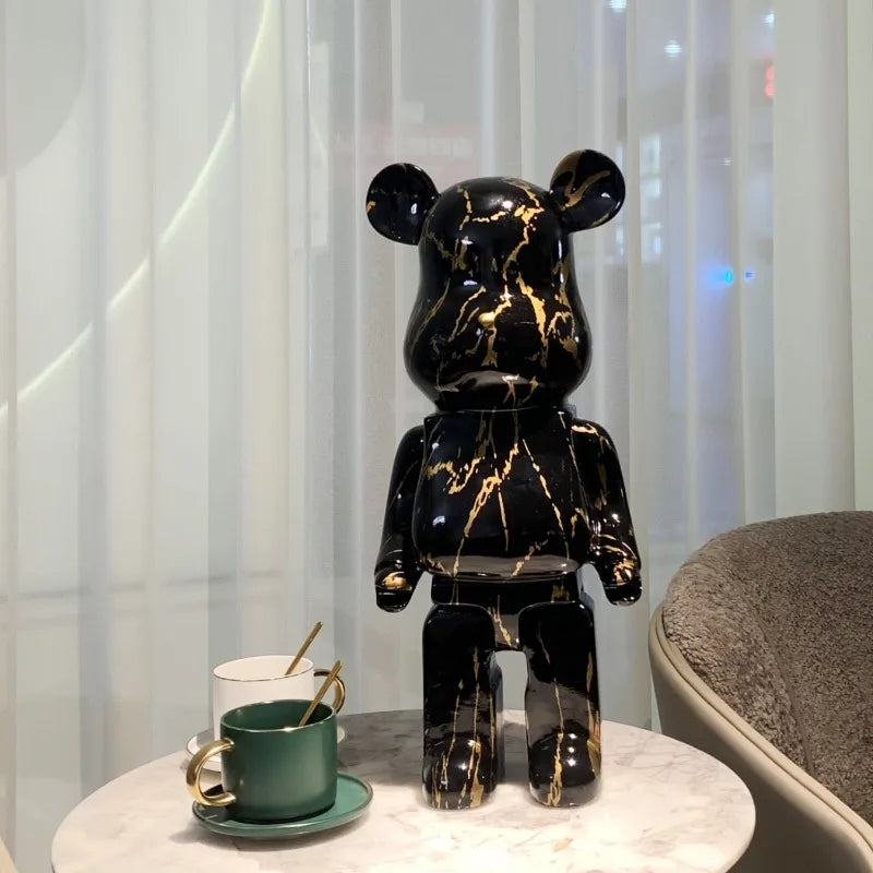 28cm Nordic Resin Bear Statue Figurine for Tabletop Decor