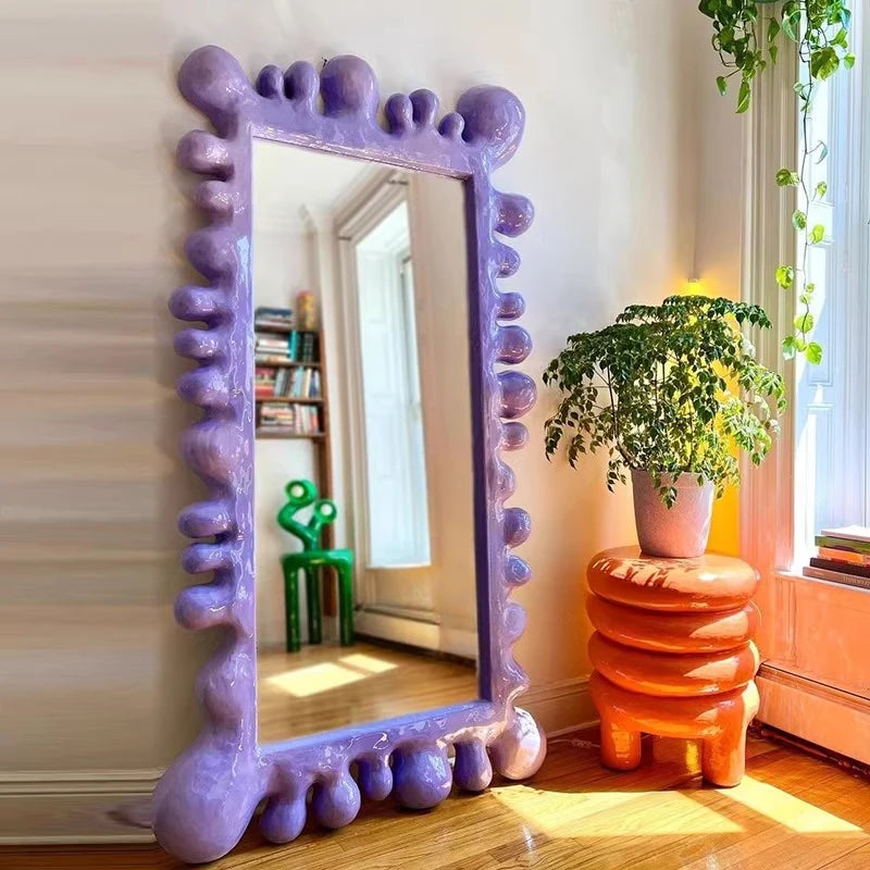 Nordic Luxury Full Length Floor Standing Mirror for Home Decor