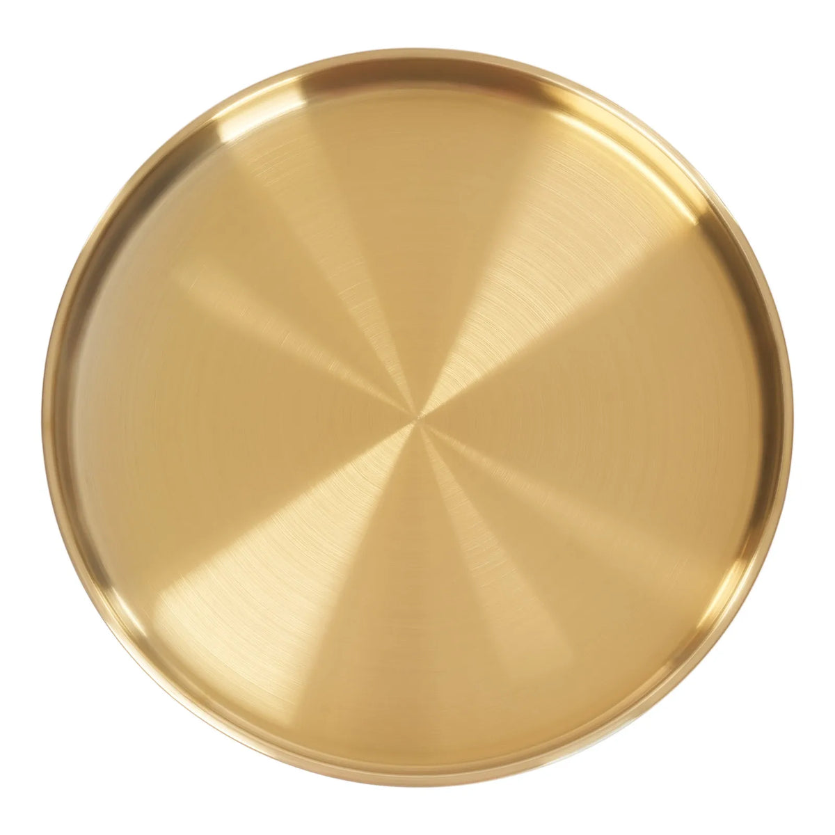 Modern Gold Stainless Steel Round Serving Tray Set for Tabletop Decor