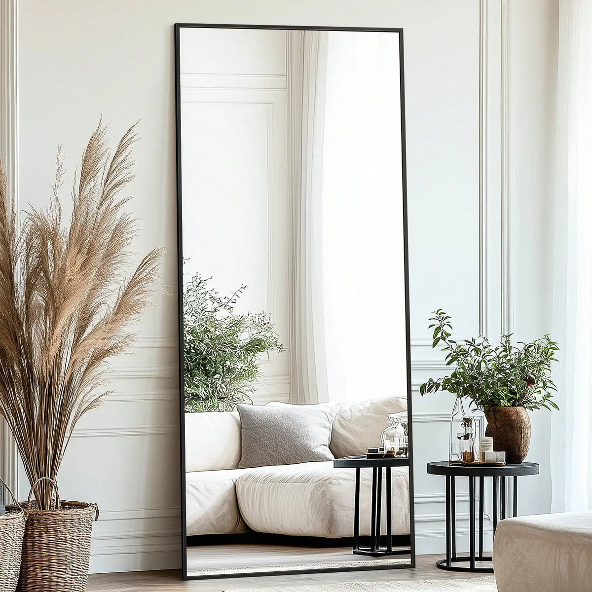 Modern Minimalist Full Length Floor Standing Mirror for Home Decor