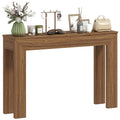 Modern Narrow Console Table 120cm Entryway Sofa Table Behind Couch Living Room Hallway Walnut