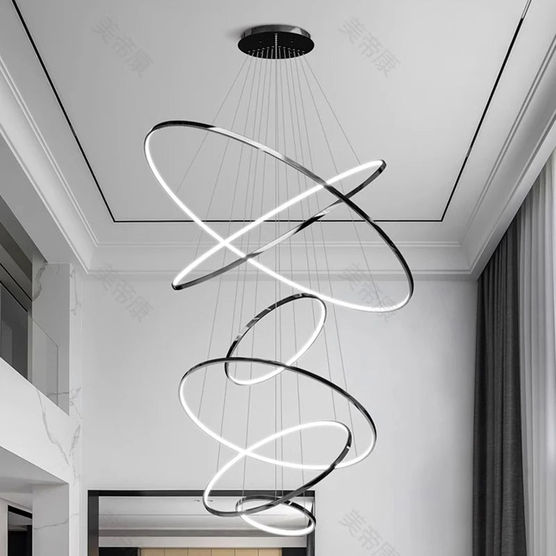 Nordic Metal Multi-Light LED Pendant Chandelier for Living Room Dining Room
