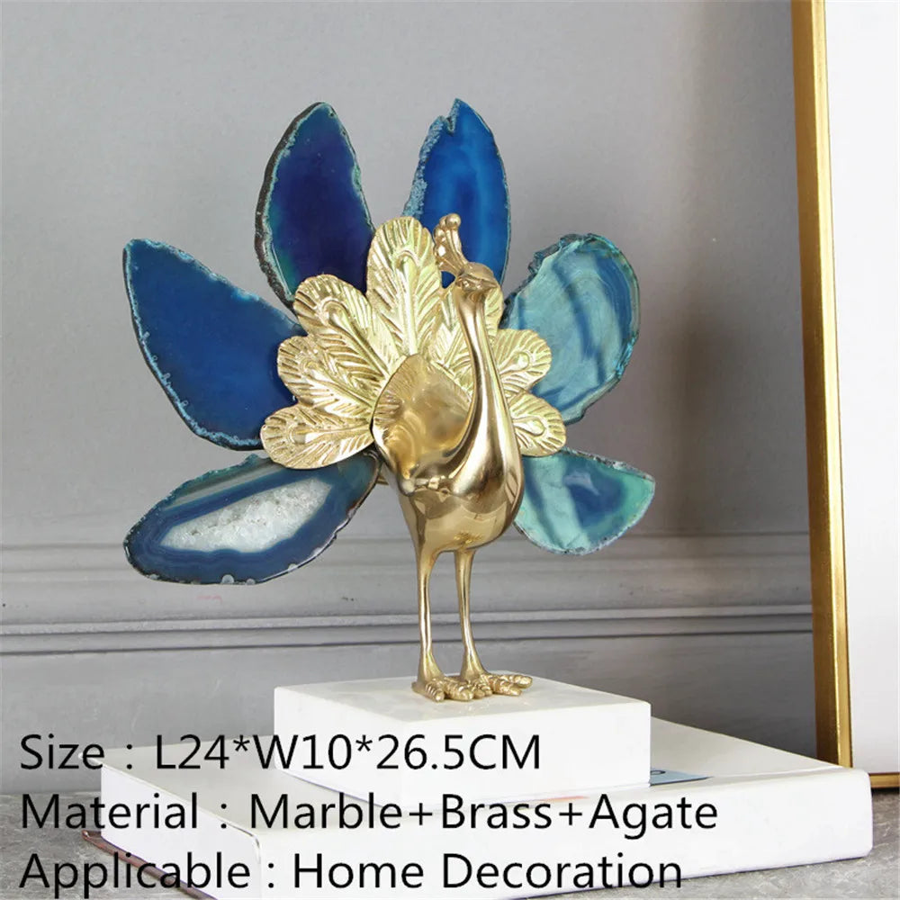 Modern Crystal Swan Sculpture Tabletop Figurine for Home Decor