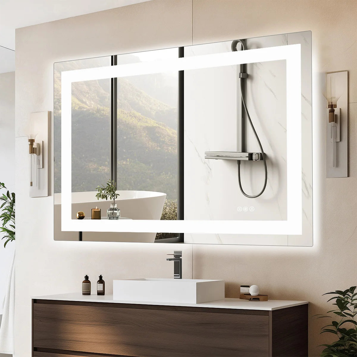 Modern Minimalist LED Bathroom Vanity Mirror for Living Room