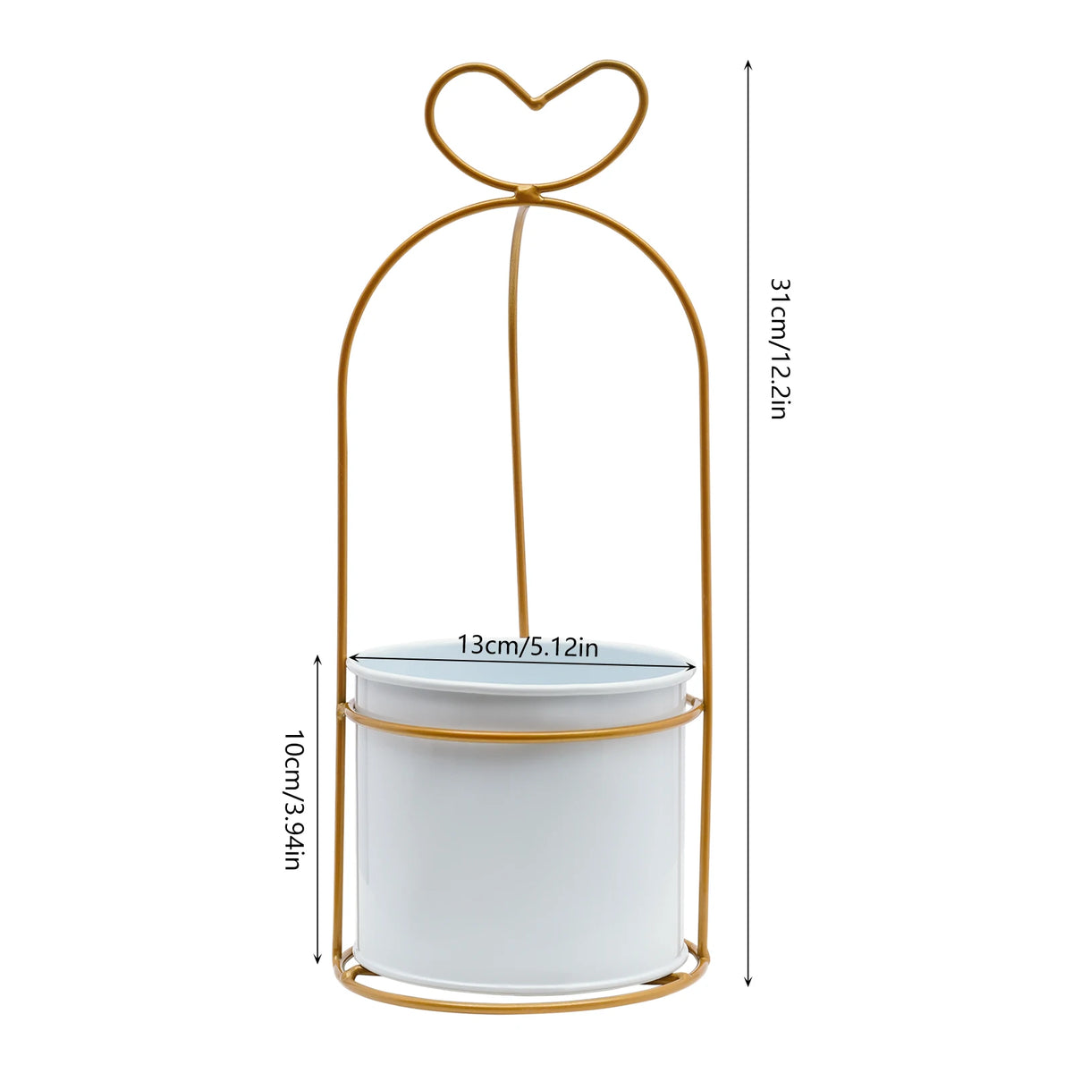 Modern Geometric Metal Frame Flower Vase Set for Tabletop Decor