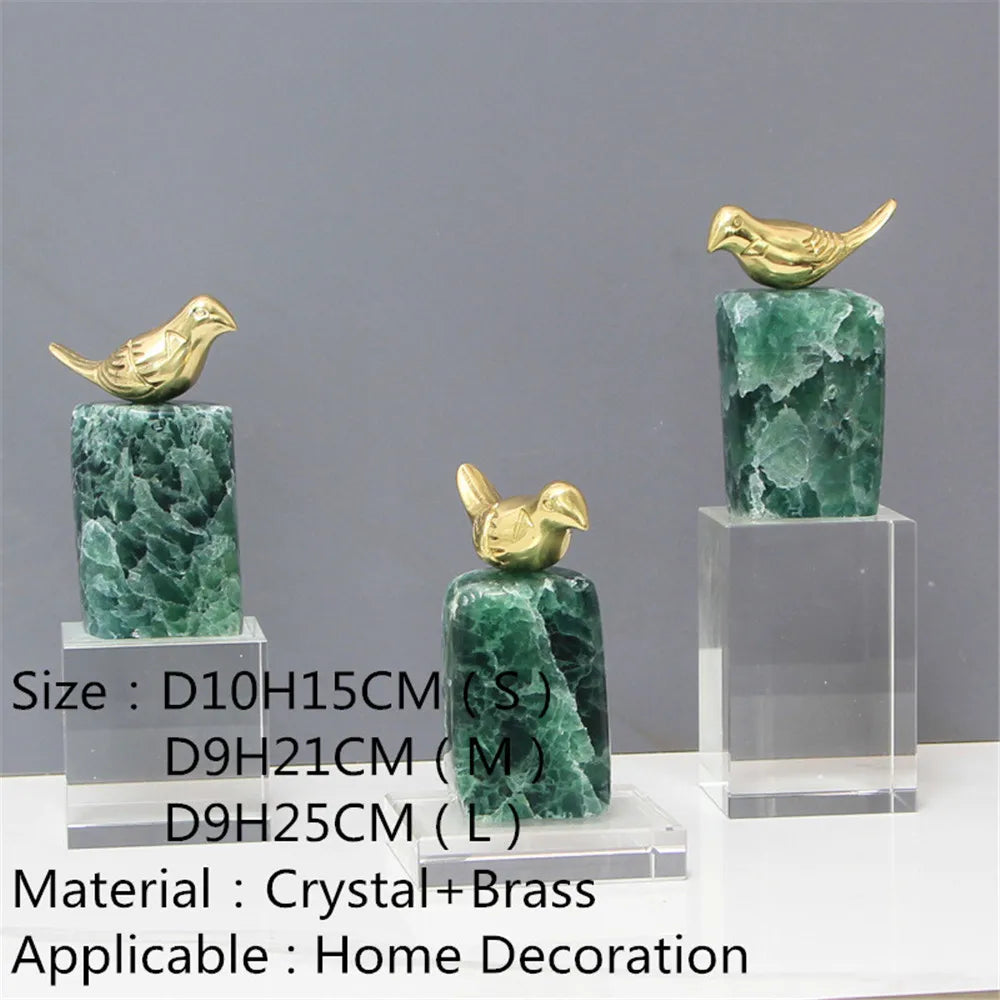 Modern Crystal Swan Sculpture Tabletop Figurine for Home Decor
