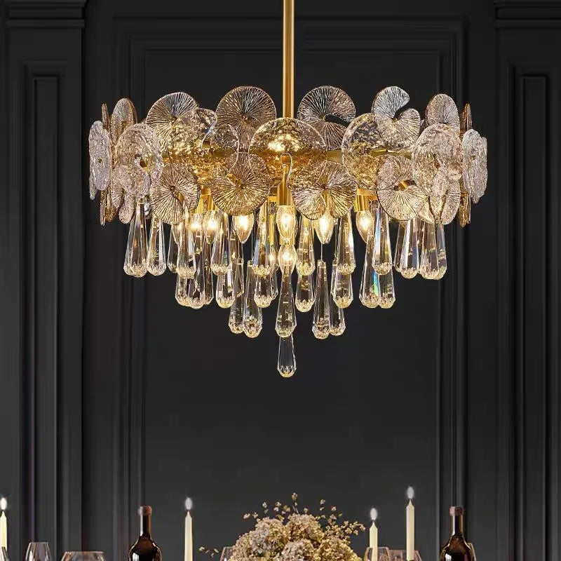 Modern Crystal LED Pendant Chandelier for Living Room Dining Room