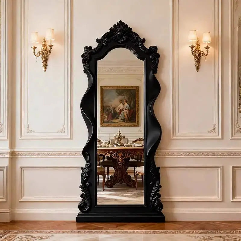 Vintage Nordic Luxury Full Length Floor Standing Mirror for Home Decor