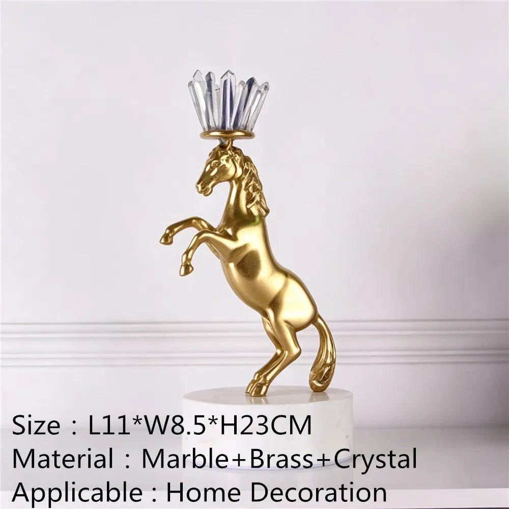 Modern Crystal Swan Sculpture Tabletop Figurine for Home Decor