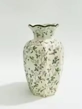 Vintage Chinese Porcelain Flower Vase Tabletop Ornament for Home Decor