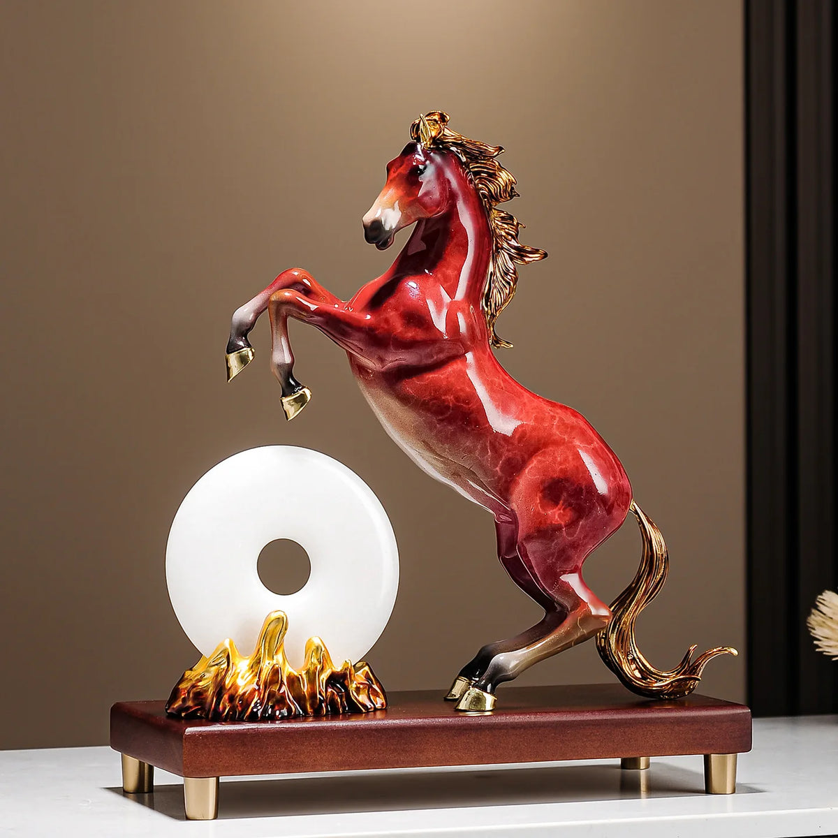 Horse Statue Ornament for Living Room Office Decor