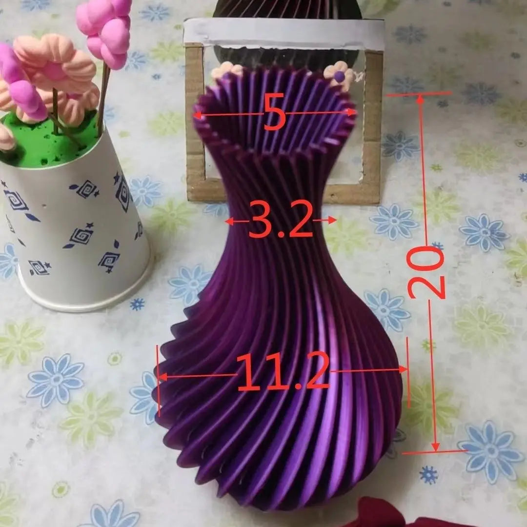 Creative 3D Printed Flower Vase Tabletop Ornament for Home Decor