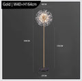 Modern Crystal LED Dandelion Floor Lamp Gold Chrome for Living Room Dining Room