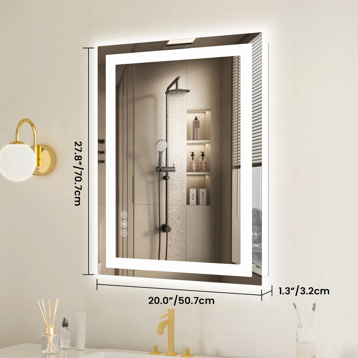 Modern Minimalist LED Bathroom Vanity Mirror for Living Room
