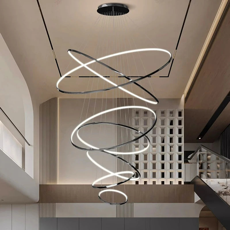 Nordic Metal Multi-Light LED Pendant Chandelier for Living Room Dining Room