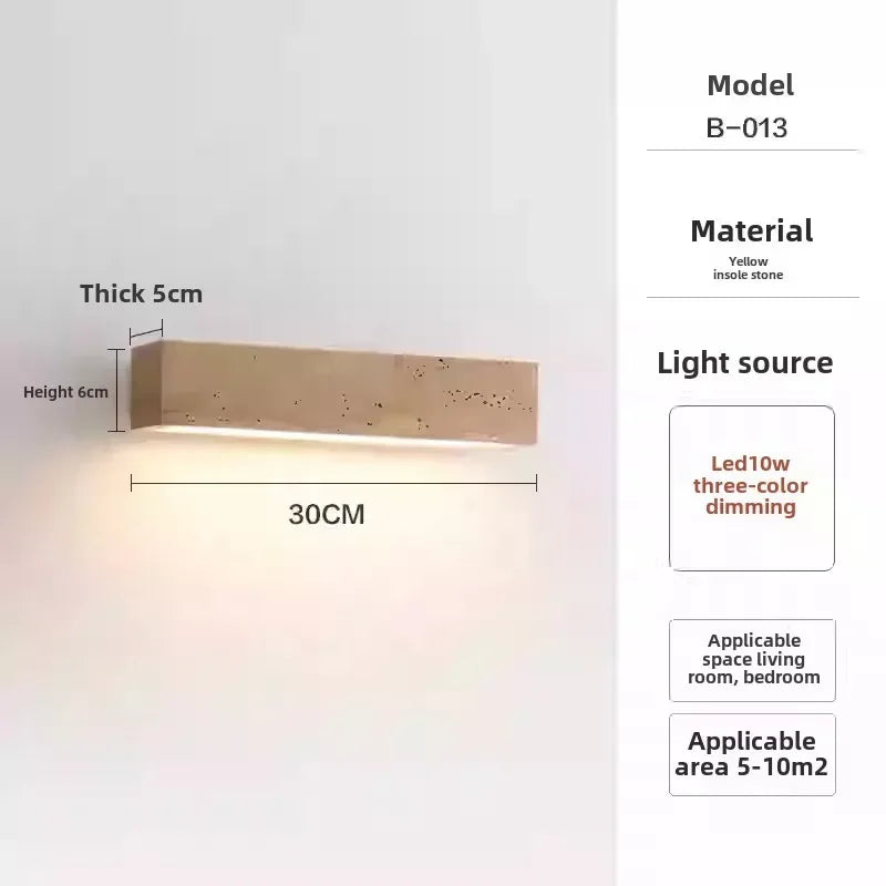 Wabi Sabi Natural Stone Wall Sconce Bedroom Living Room Light