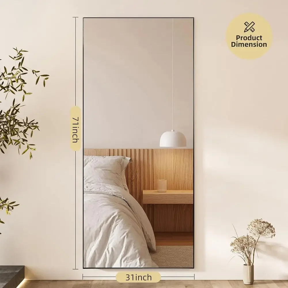 Modern Minimalist Full Length Floor Standing Mirror for Home Decor