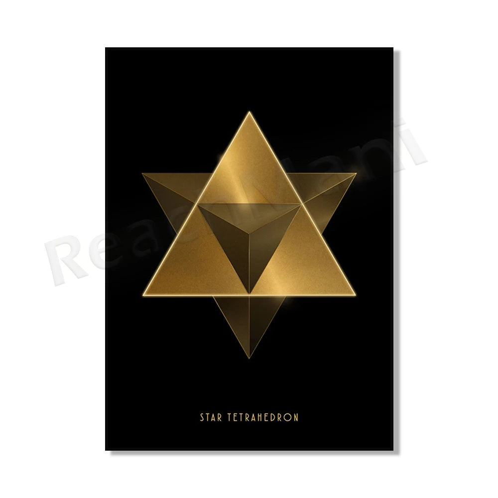 Sacred Geometry Golden Ratio Canvas Painting Poster for Home Decor