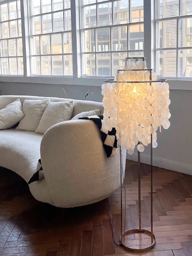 Modern Nordic Minimalist LED Floor Lamp Adjustable Height Standing Light for Living Room Bedroom